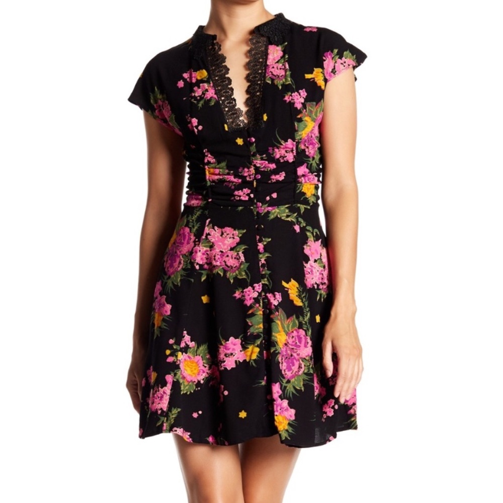 Free People Alora Mini Dress Floral - Picture 1 of 7